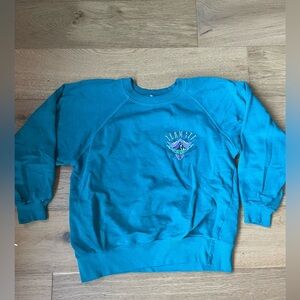 Teal Crewneck Sweatshirt with Small Graphic
